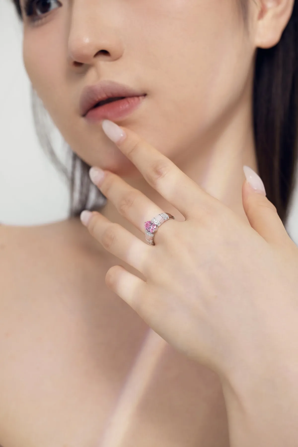 KAKODIY retro sale pink oval ring cubic zirconia ring breeding custom luxury 925 sterling silver ring jewelry for women detail 3
