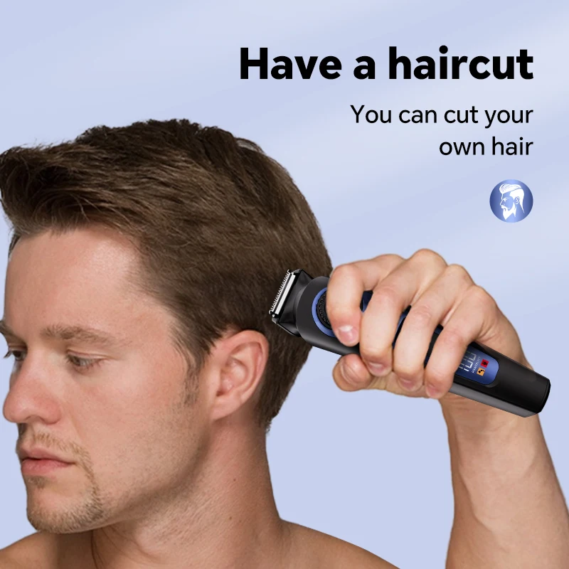 Adjustable Comb Digital Display USB Rechargeable Electric Shaver Beard Trimmer factory