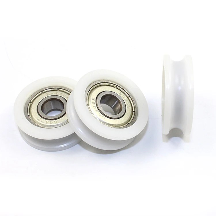 8*30*10mm Ball Bearing Guide Wheel Embedded Nylon Plastic POM Replacement 