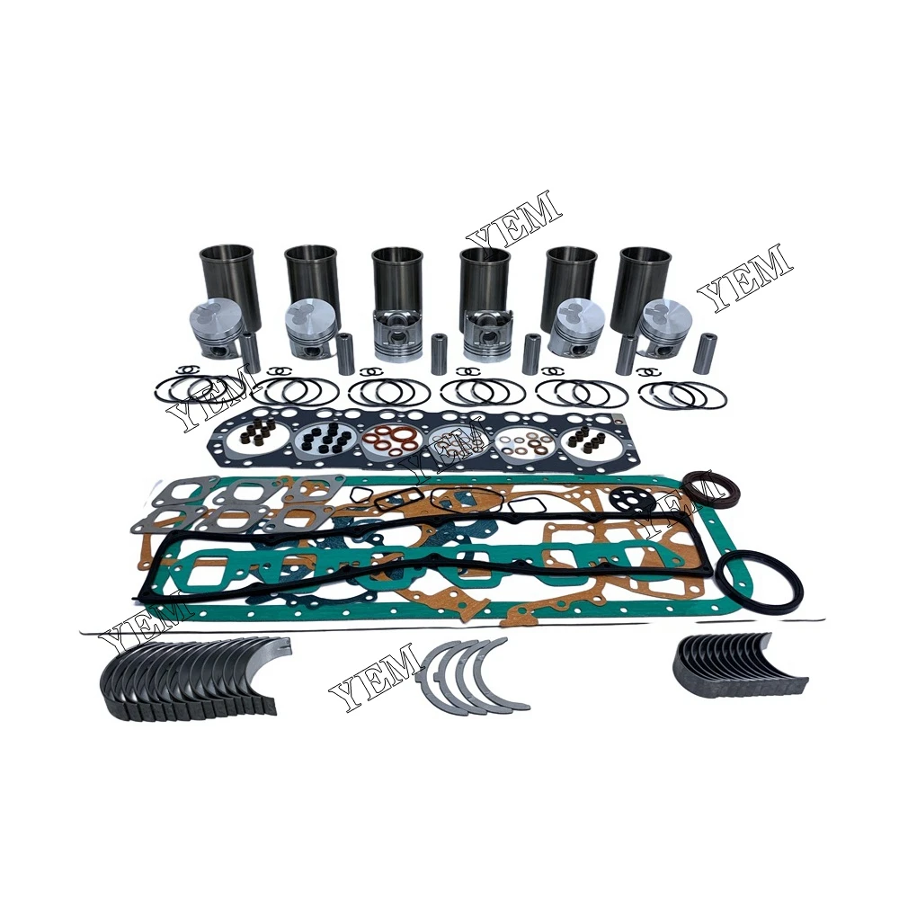 Repair Kit With Head Gasket Set Cylinder Bearings Piston Rings Liner Fit for Nissan TD42