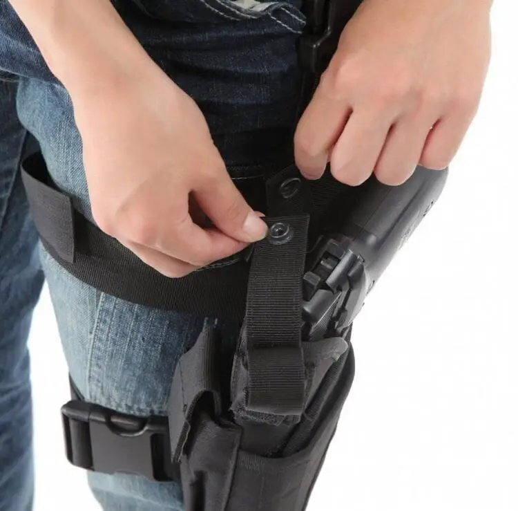 Tactical Drop Leg Holster Adjustable Drop Leg Platform Molle Module Universal Bag for Right Leg