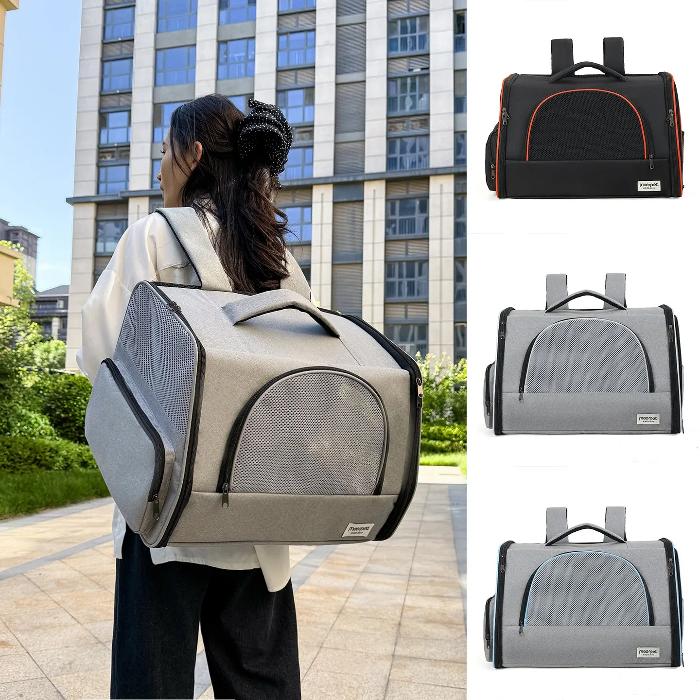 Factory Direct Pet Carrier Backpack-Large Capacity Portable Outdoor Travel for Cats/Dogs