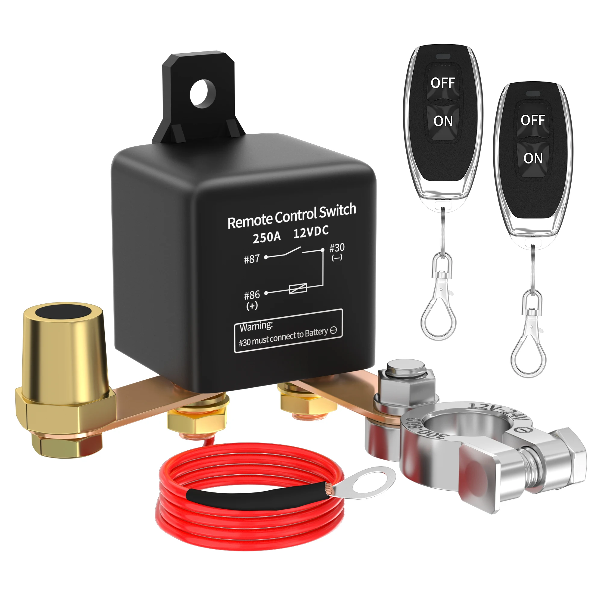 LDXMJZOT 250A Hochleistungsrelais 12V/24V – Dauerstrom 200A, Spitzenstrom 250A, Universell Für Auto, Wohnmobil, Boot & Co.