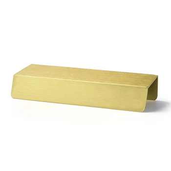 Modern Simple Design Goo-Ki Long Champagne Drawer Dresser Pulls Zinc Alloy Furniture Handles for Kitchen & Bedroom Wardrobe