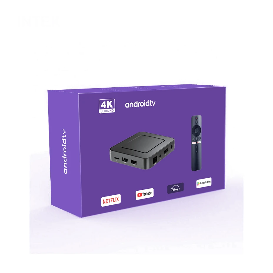 New Android Smart Atv Tv Box Z6 4k Media Player Voice Control Remote Hd