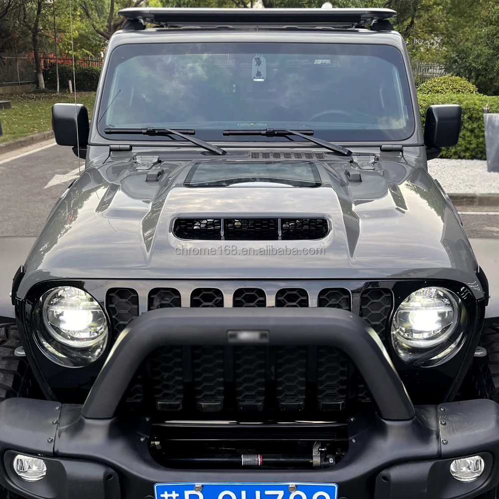 4x4 Engine Hood Cover For Jeep Wrangler Jl 2018+ Hood Bonnet From ...