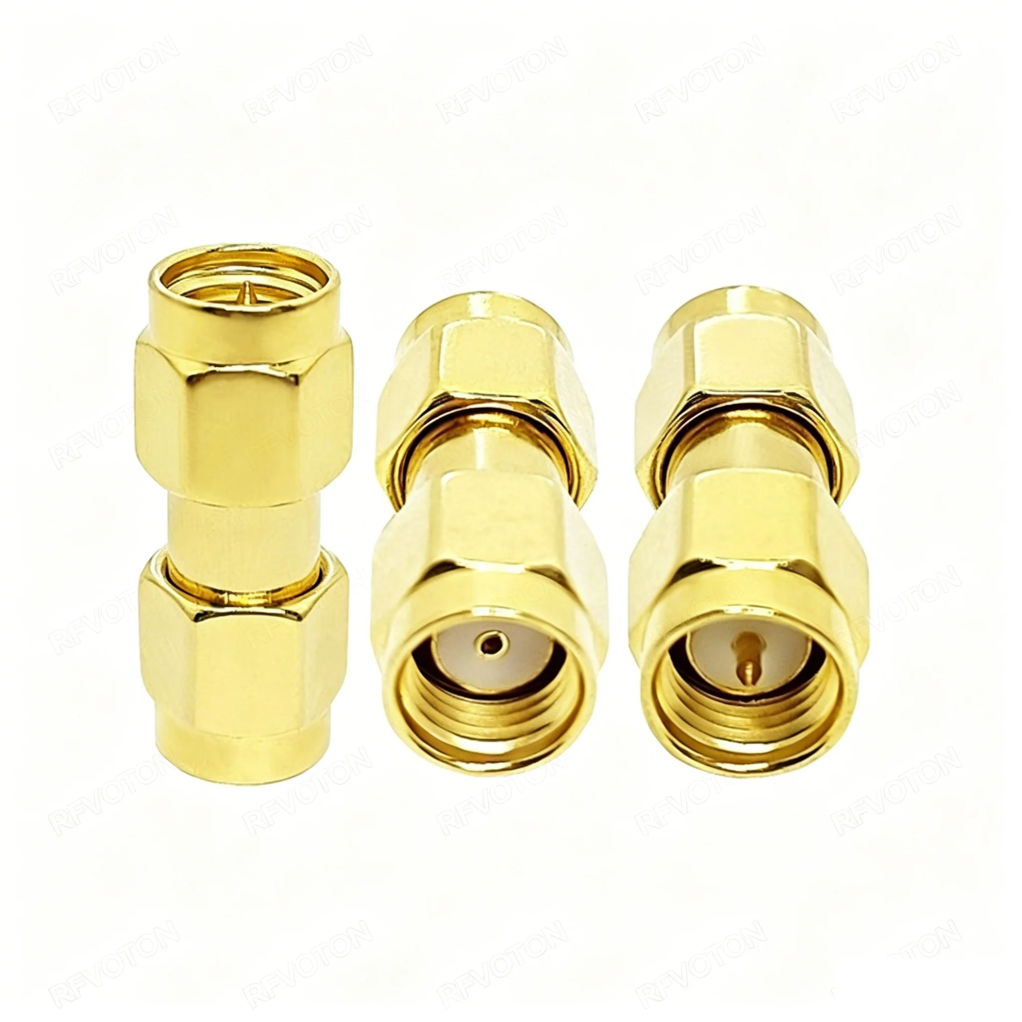 50Ohm Low Loss SMA Male Plug to RP-SMA RPSMA Male Female Converter RF Coaxial Adapter SMA Male Coupler for Antenna Radio WiFi HT