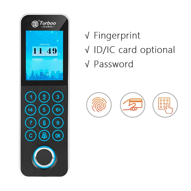Employee Access Time Clock in and Out Staff Time Attendance Machine With Fingerprint and PIN