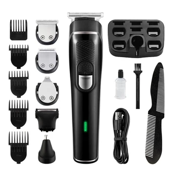 5 in 1multifunctional USB Hair Trimmer Light Indicator for Men's Beard Trimming Household Razor