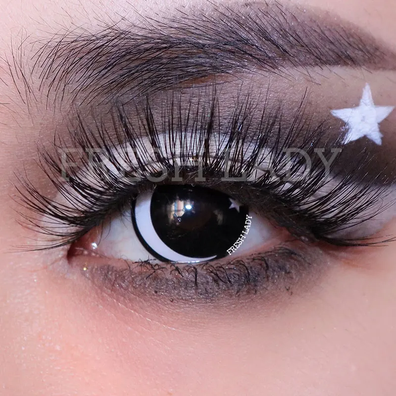 Wholesale Cosplay White Moon Star Coloured Contact Lenses Buy Halloween Contact Lenses Moon Star Contact Lenses White Contact Lenses Product On Alibaba Com