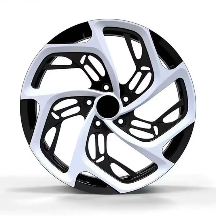 Customized 22 Monoblock Black and White Forged Wheels