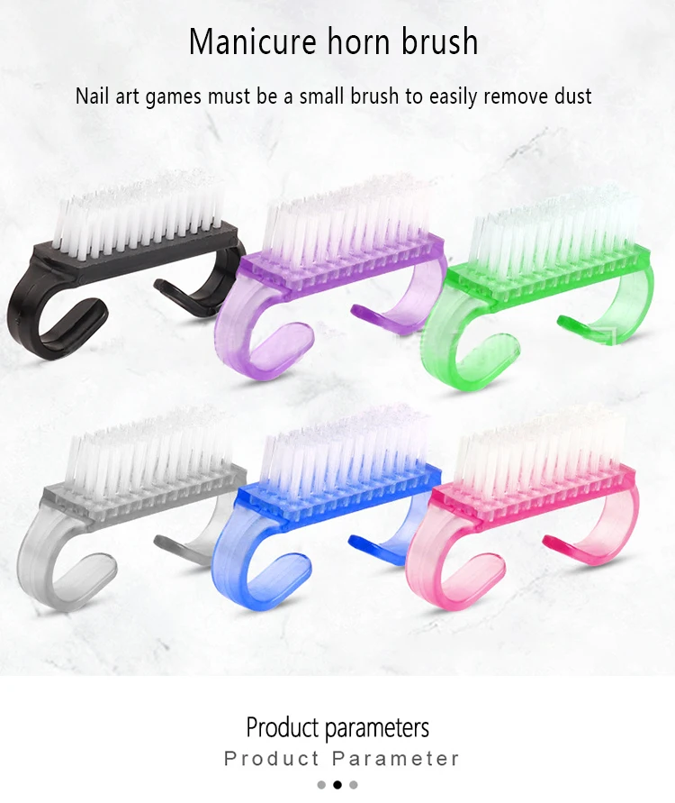 Wholesale Durable Handle Grip Nail Brush Fingernail Nylon Nail Scrub Art Dust Cleaning Brush