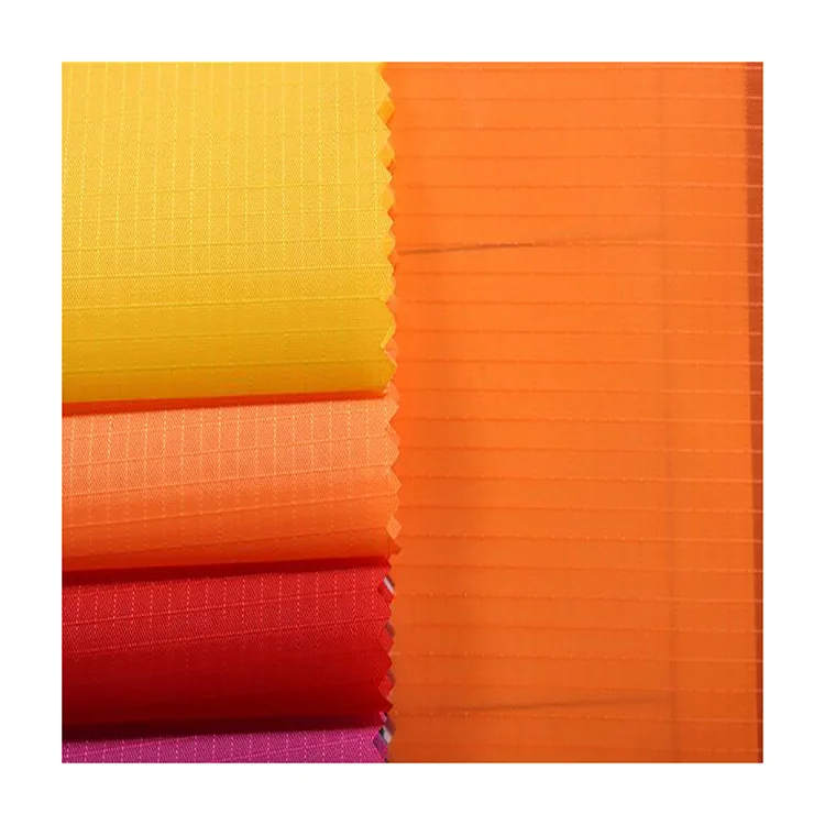 
380T Waterproof Nylon Ripstop Taffeta Fabric 36GSM Nylon Ripstop Waterproof Fabric 