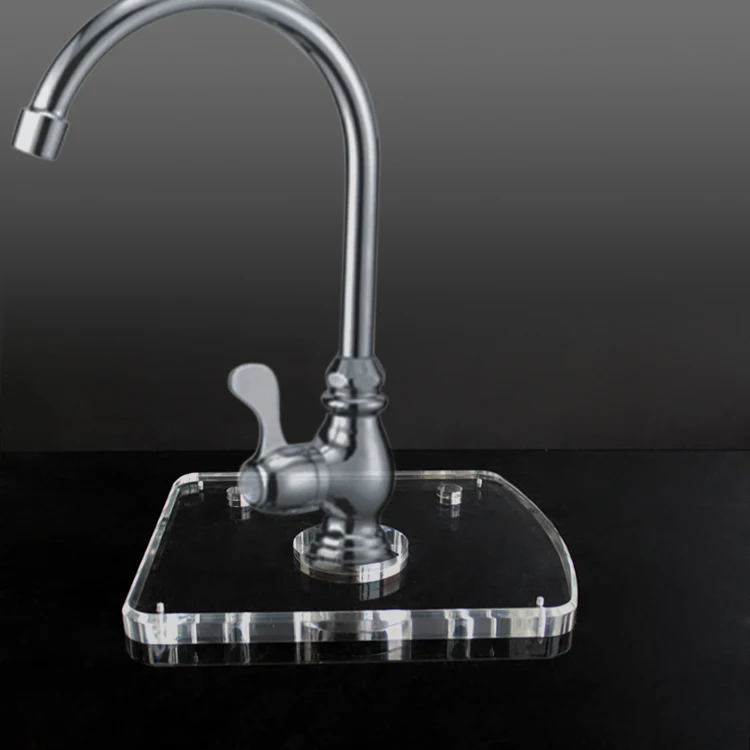 APEX Transparent Acrylic Faucet Display Rack Acrylic Tap Display Stand