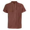 Camicia Vintage manica corta rosso vino