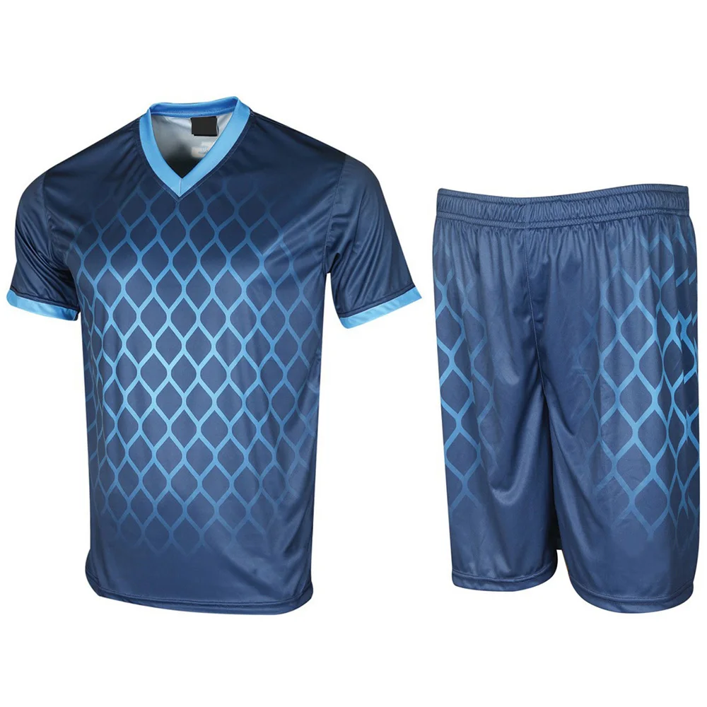 Blue Soccer Shirt Fabric Poleras De Futbol Player Version Soccer Jersey