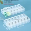 Caja de pastillas P56 con 14 rejillas transparente