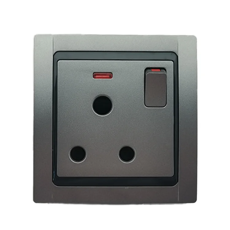 VNX 15A UK Standard Silver Color 15A 250V High Quality 3 Pin Socket