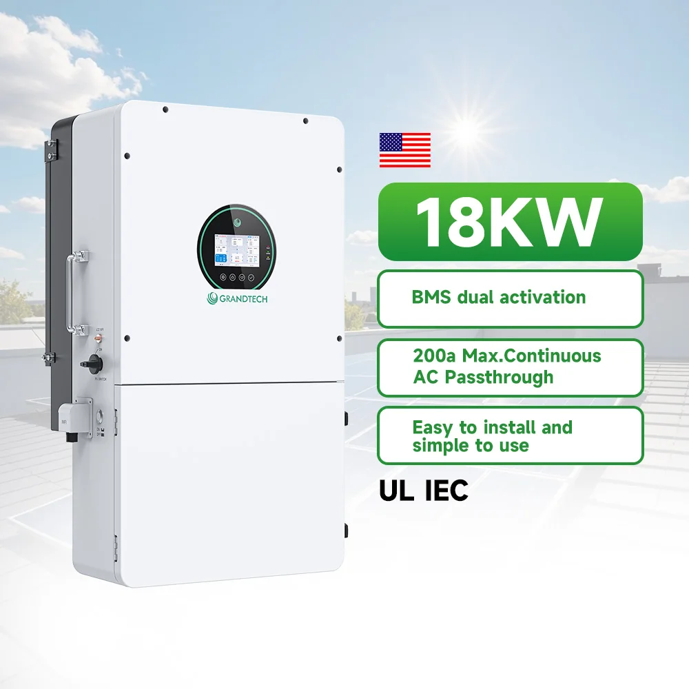 مجموعة العاكسات الهجينة المنفصلة الطور من شركة SRNE المتوافقة مع معايير UL وIEC، بسعات 12 كيلوواط و12 كيلوواط و14 كيلوواط و16 كيلوواط و15 كيلوواط و18 كيلوواط، مخصصة لأنظمة الطاقة الشمسية بفولتية 48 فولت