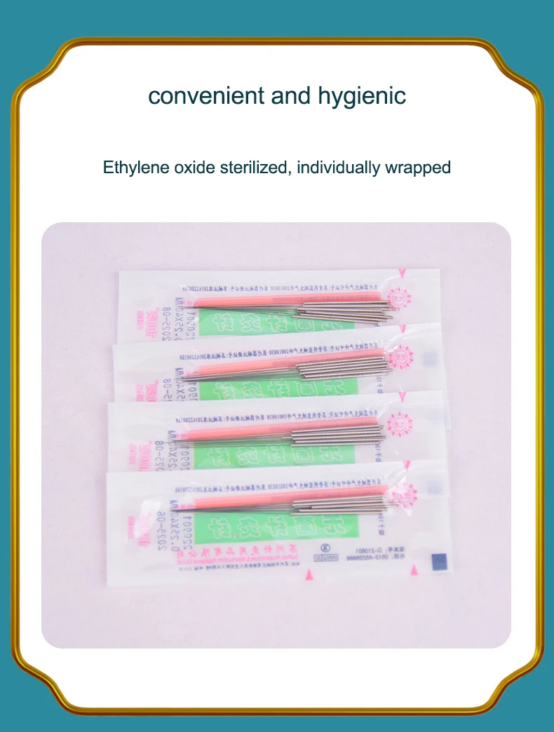 New Package Huanqiu Disposable Sterile Flat Handle Acupuncture Needles