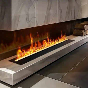 Modern 3D Flame Water Vapor Fireplace with APP control & flame humidifier indoor steam