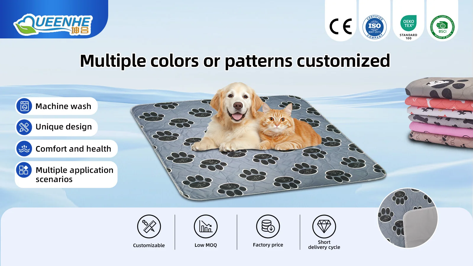 Wholesale Washable Reusable Waterproof Dog Training Pads Extra Large P - product detail 1
