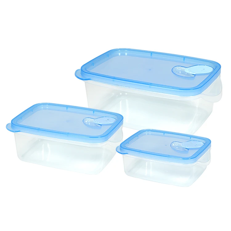 ITEM NO.3117(1-3)  Factory 350ml/700ml/1350ml Microwavable Bpa Free Fridge Organizers Stackable Airtight Plastic Food Storage Containers