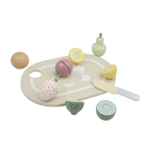 EDULAND Modern Multifunctional Wooden Kitchen Pretend Play Toys Funny Educational Cutting Fruits and Vegetable Toy 3+ Unisex
