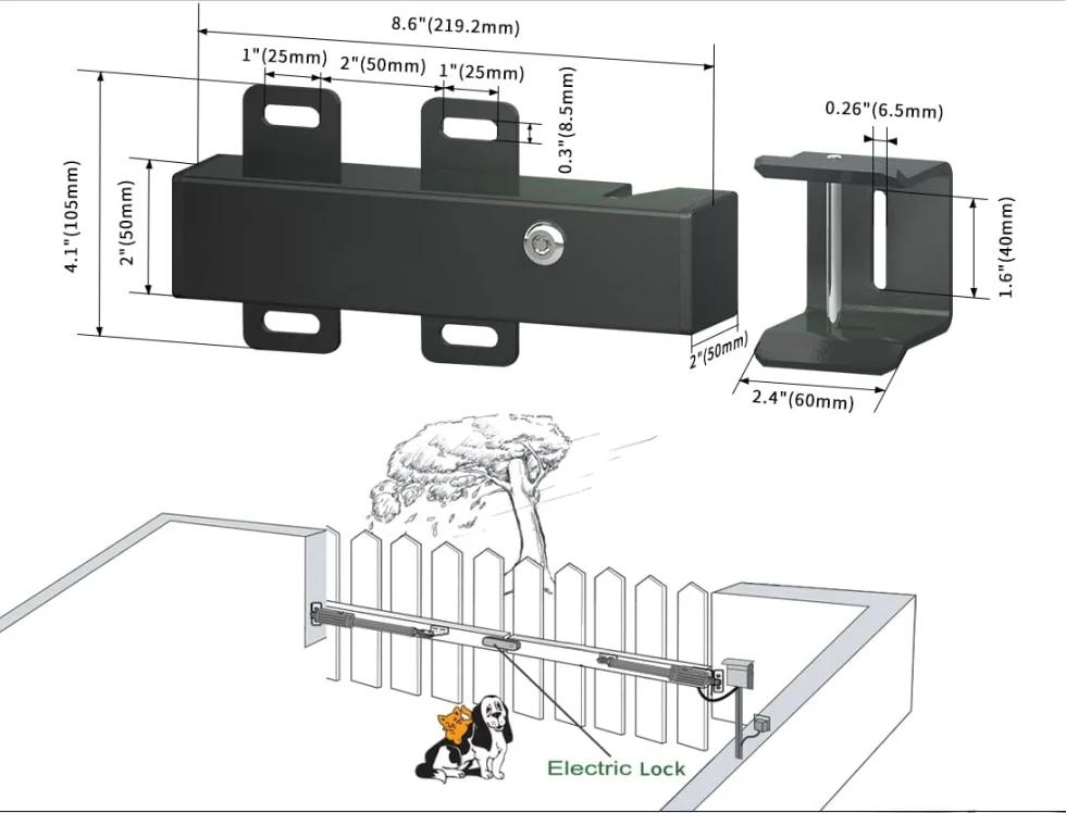 Automatic Electric Main Gate Lock For Swing Gates 1224v Buy Main