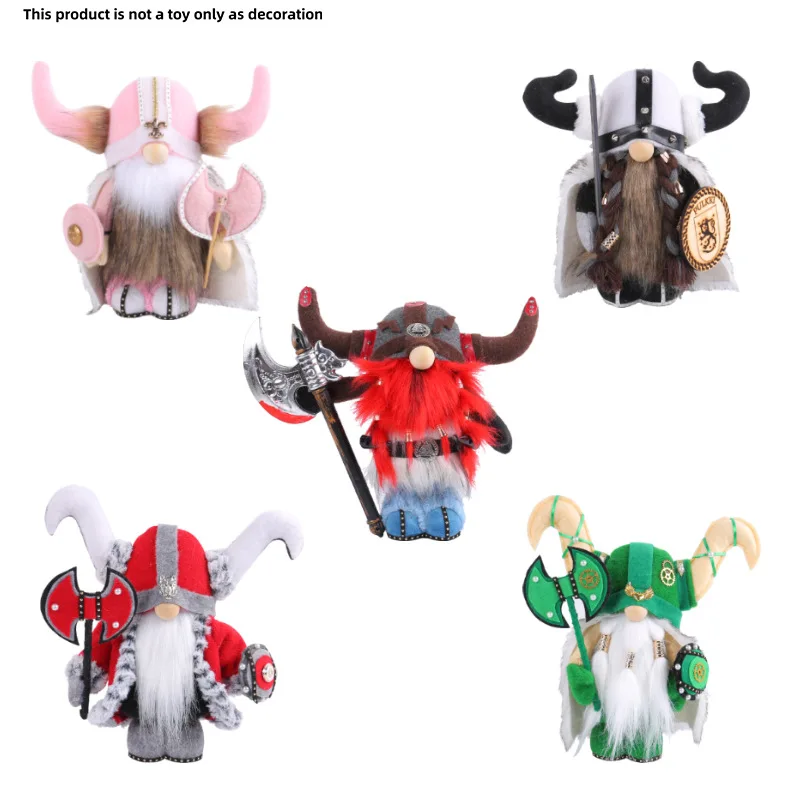 Viking Warrior Gnome Plush Toy - Perfect for Holiday Decor
