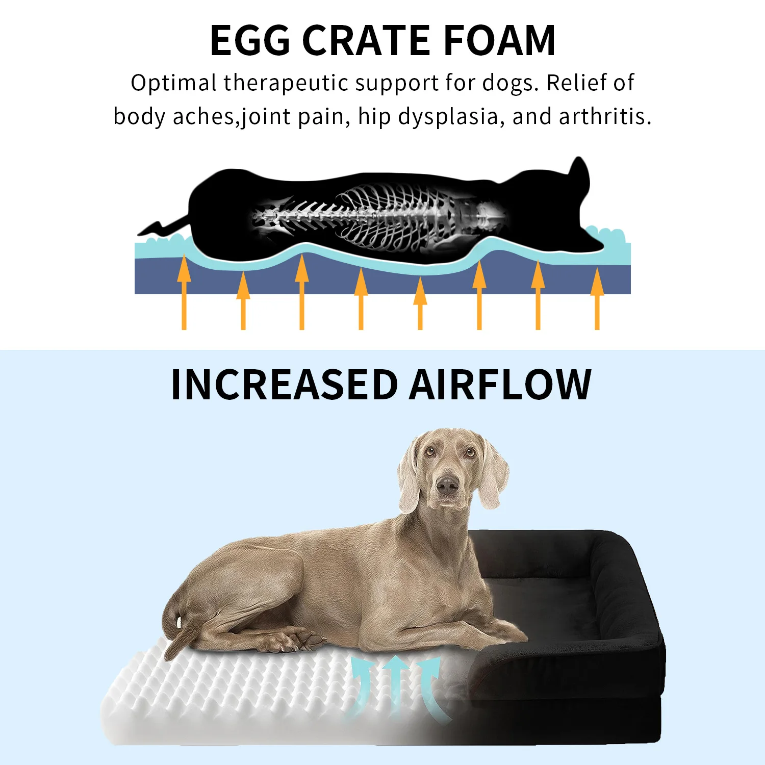 Wholesale big xl xxl heavy duty extra large orthopedic memory foam pet dog sofa bed for large dogs factory