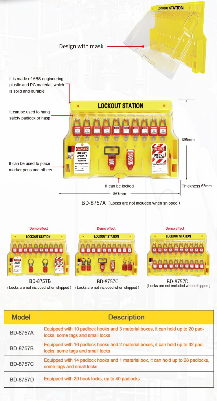 Lockout Tagout Stations And Cabinets Boxes - Buy Portable Stations ...