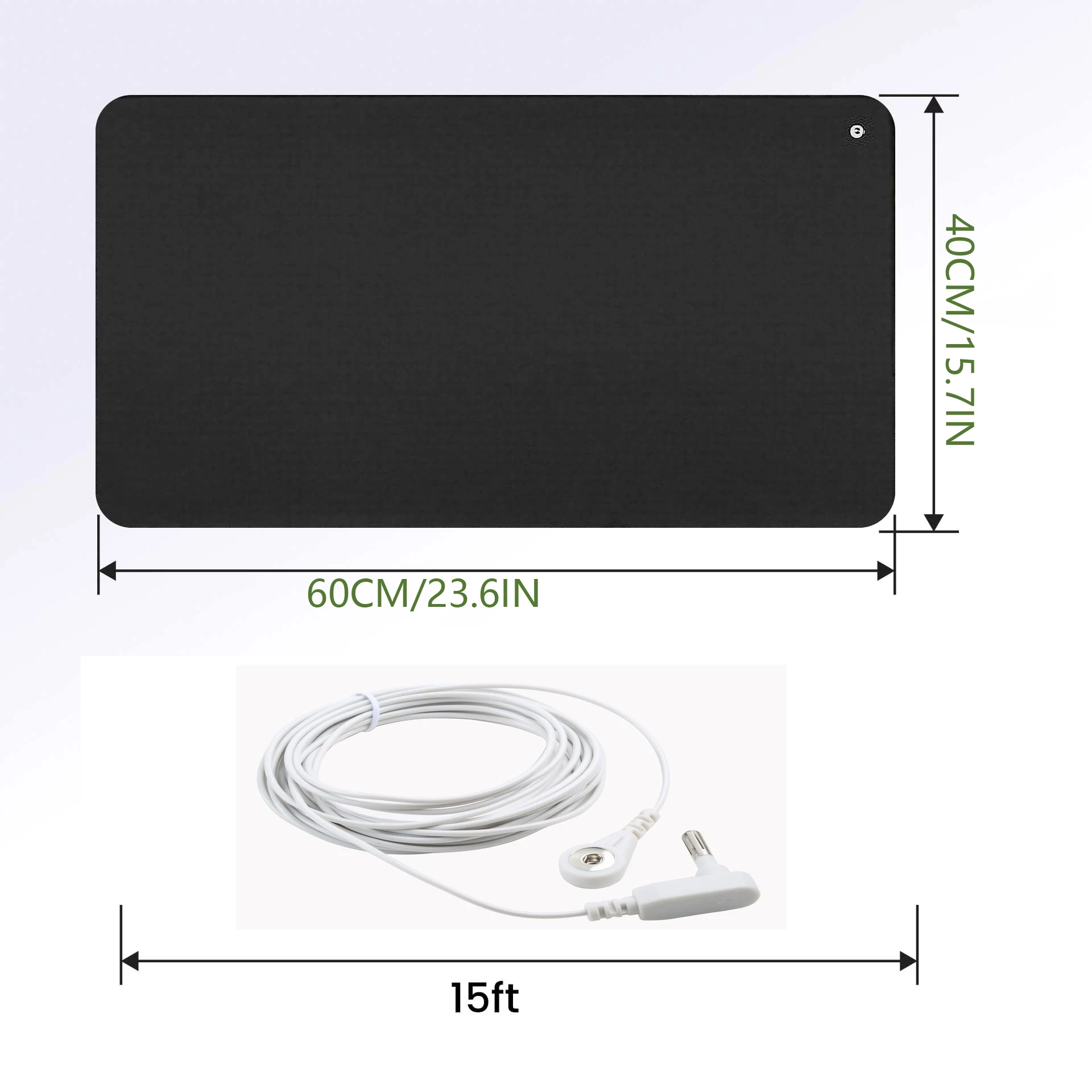 Grounding Mat for Improved Sleep Energy Health, No-Slip Grounded Pad for MagneticTherapy, Earthing Mat Connected Conductive Mat