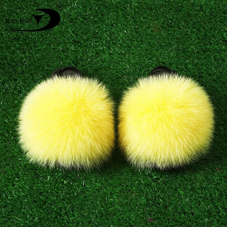 Детские шлепанцы из натурального Лисьего меха, Симпатичные шлепанцы, детские шлепанцы из розового меха для маленьких девочек