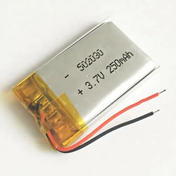 502030 3.7v 250mah lithium polymer batteries best quality li polymer battery 502030 3.7v
