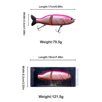 Floating 79.5g Bionic 2-Segment Minnow Hard Lure Artificial Fishing Tackle Bait – Minnow – view 5