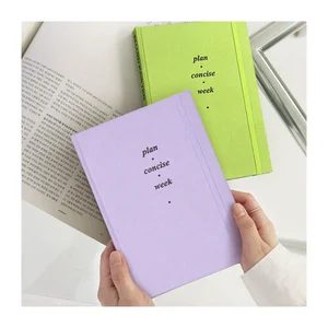 Wholesale Custom logo Notebook A5 Hardcover Eco-friendly Diary Fabric Journal Planner Recycled Linen Notepad with Elastic Band