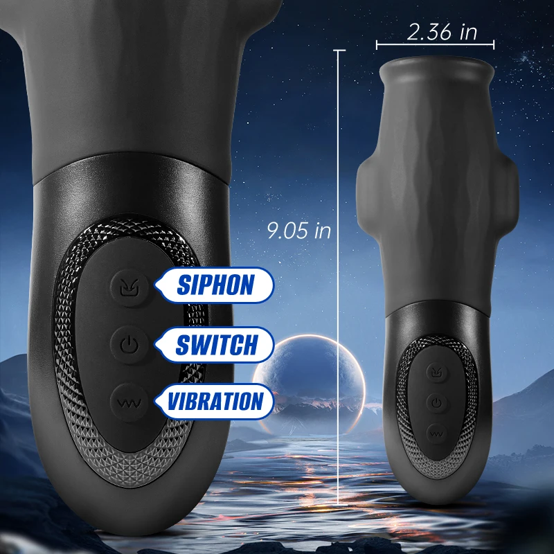 Automatic Male Masturbator Hands Free Rocket Sucking Cup Soft Pussy Sex Toy for Men
