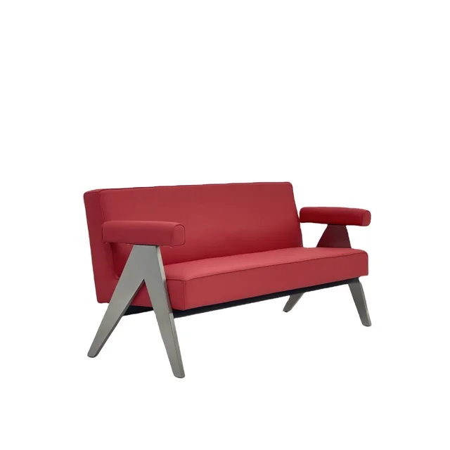 Popular Modern Style Stainless Steel  Frame PVC Leather Velvet Upholstery Leisure 3 seats Sofa Arm Chair for Salon
