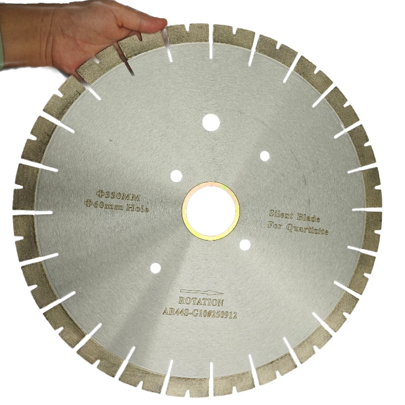 Specialized quartzite saw blade - diamond segmented design