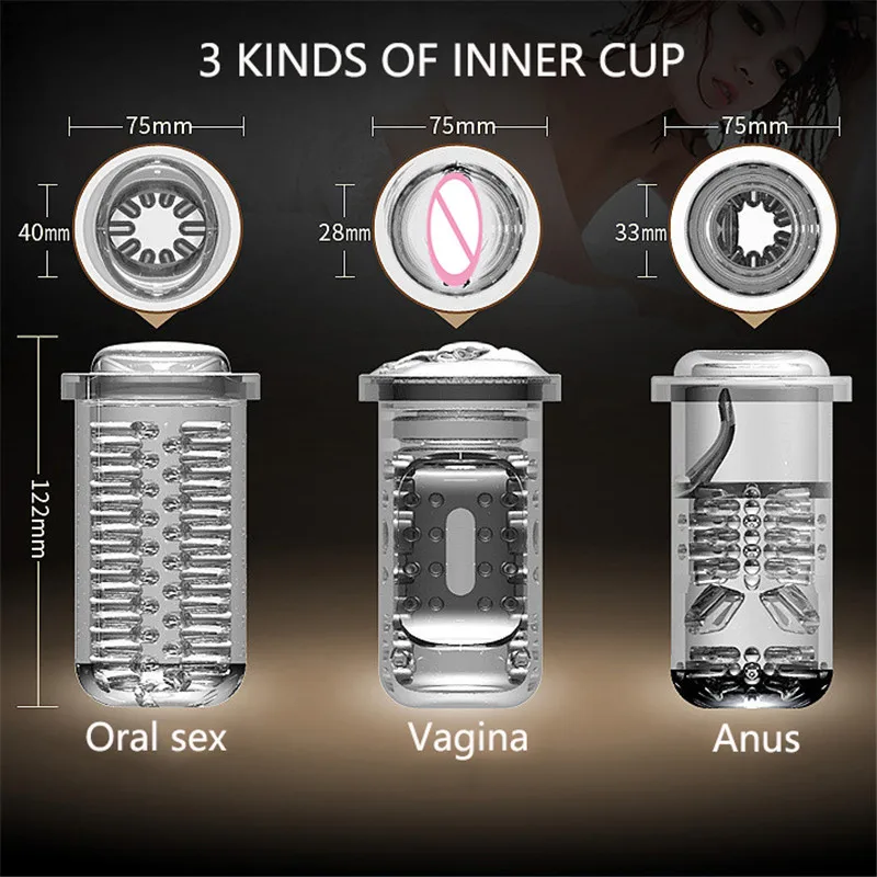 Vibrations Automatic Piston Rotating Sucking Male Masturbator Cup Artificial Vagina Real Pussy Sex Toys for Men