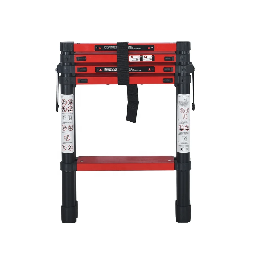 China Telescoping Ladders Two Sides Steps Adjustable Safety Anti-Skid Ladders Escaleras Telescopicas De Aluminio Plegables