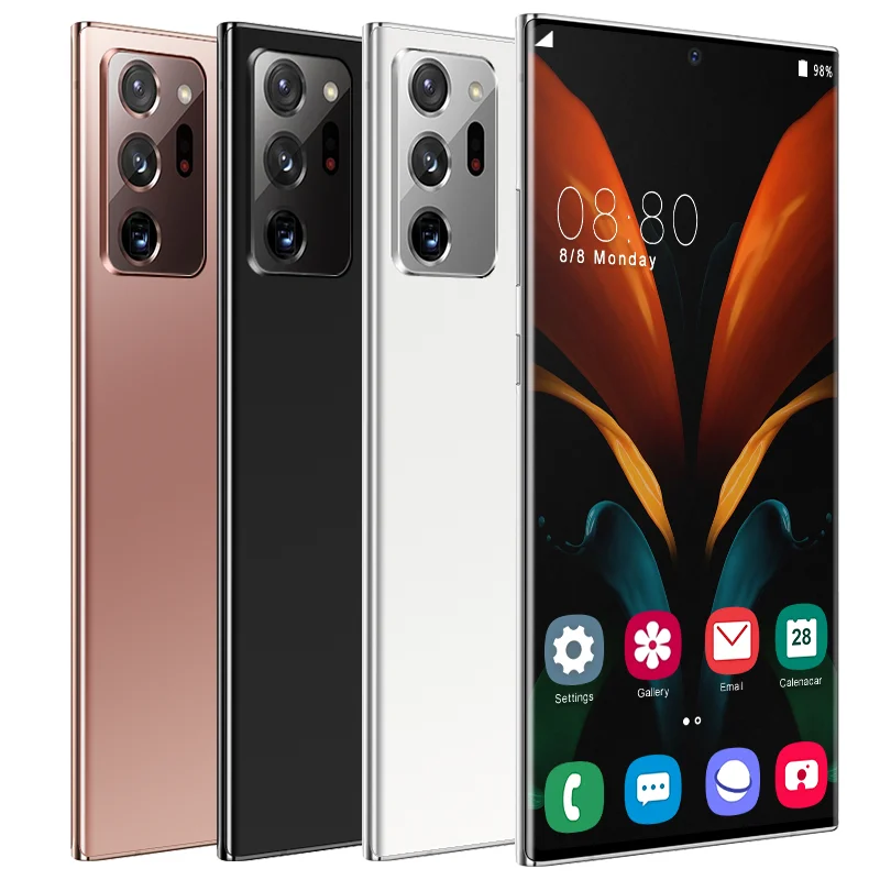 2021 Новая Заметка 20 U + отпечаток пальца, NFC android 9,0 смартфон 6,9 дюймов HD + Б/у мобильных телефонов смартфонов с Touchpen