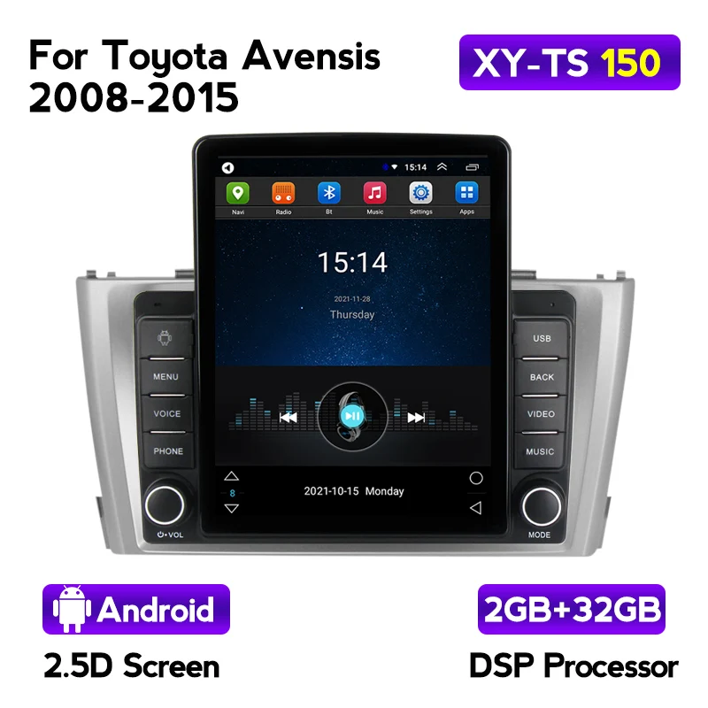 Navifly XY-TS200 Android 4GオートBTカーマルチメディアプレーヤーforToyota Avensis 2008-2015  IPS 2 32GBカーオーディオGPSDSP2.5D| Alibaba.com