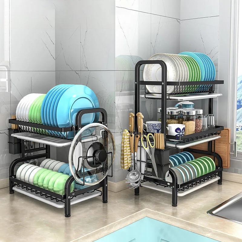 Stainless Steel Storage Rack Kitchen Hanging Rack Household Drainage