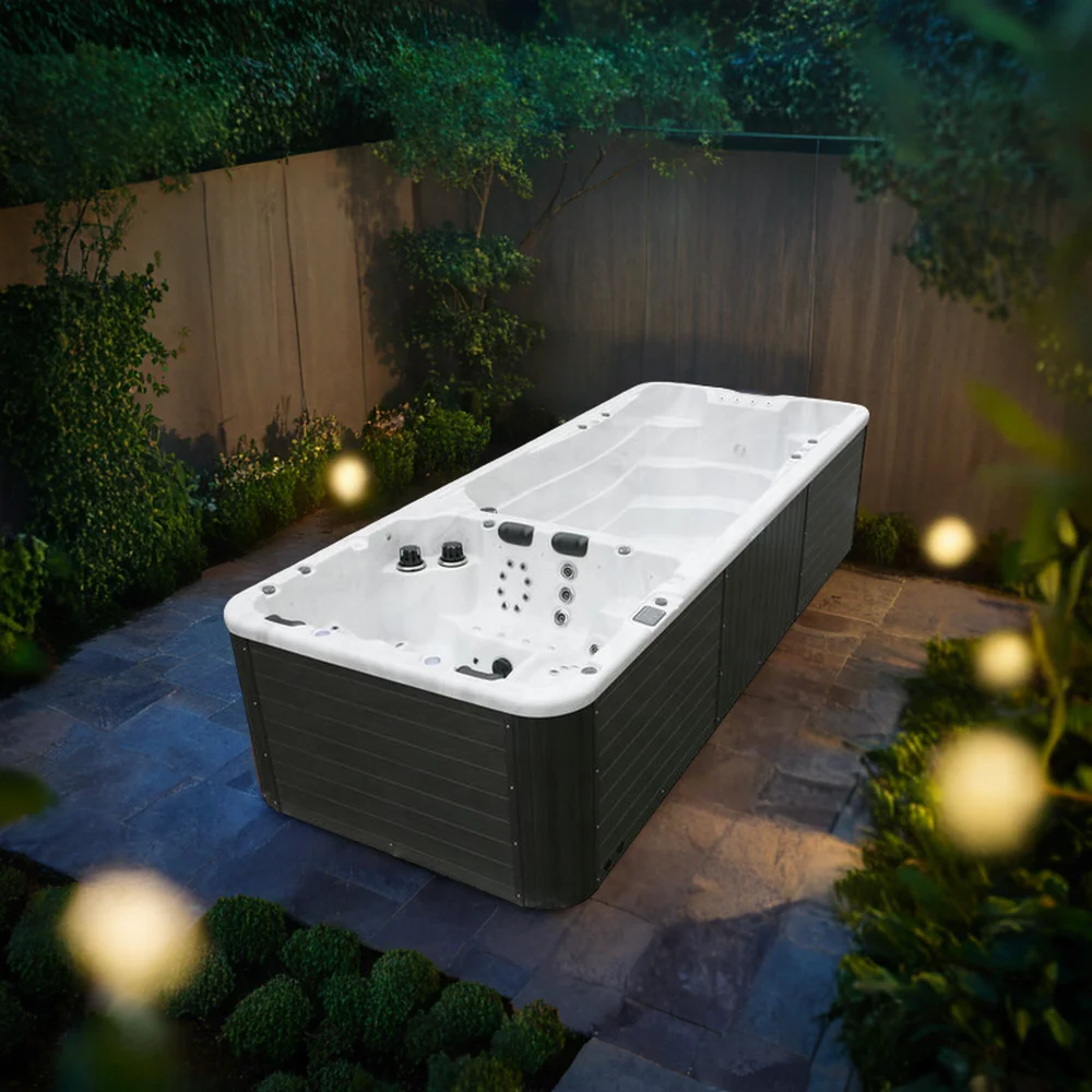 5.8m Dual Zone Portable Spas,High Tech Outdoor Hot Tub With Whirlpool ...