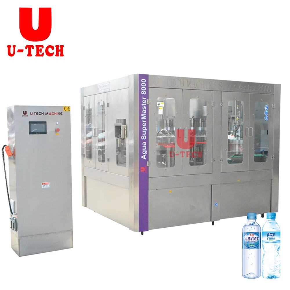 Full Set Complete Automatic PET Plastic Small Pure Drinking Mineral Water Production Line Bottle Water Filling Machine