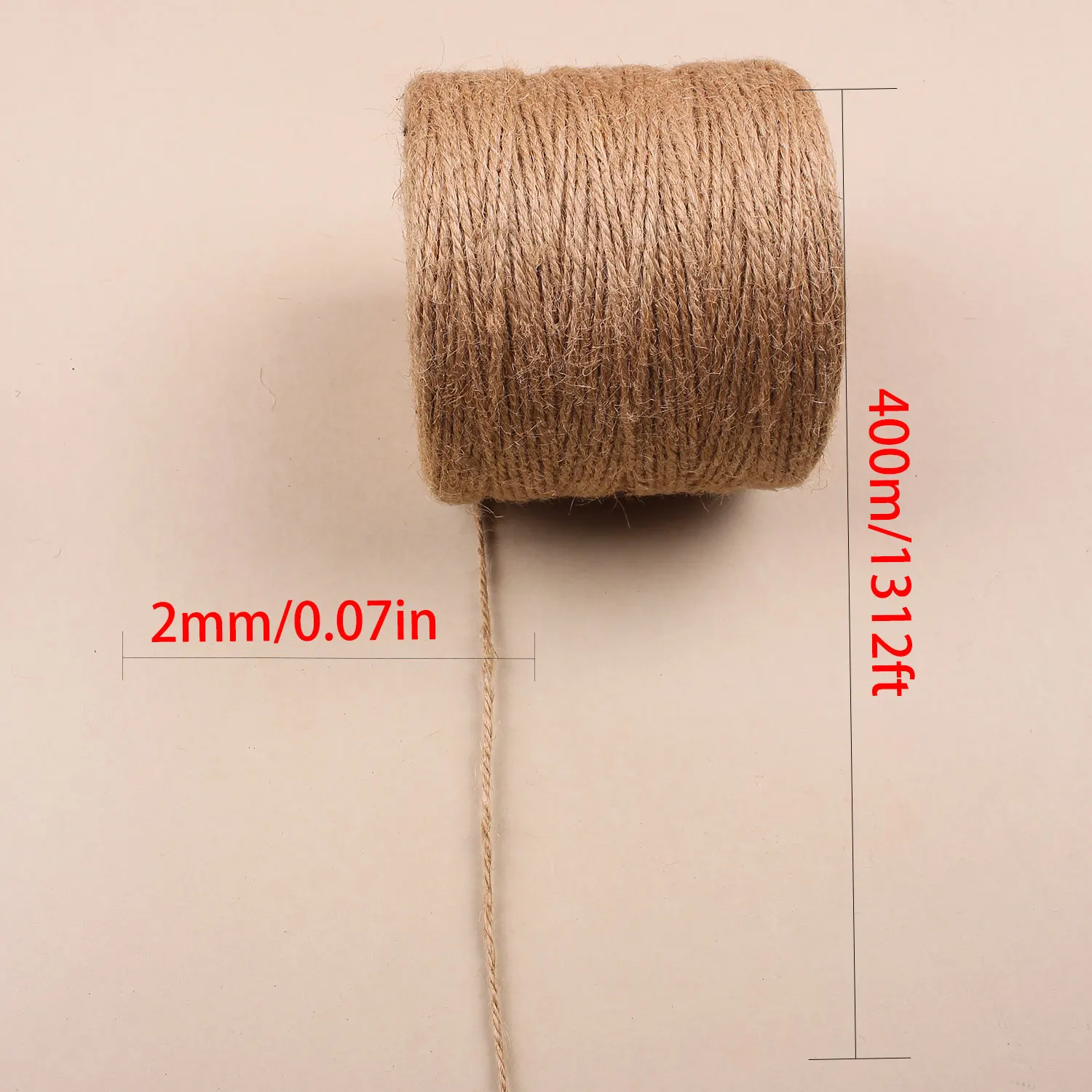 2mm Jute Rope Natural, Eco-Friendly DIY Crafts String