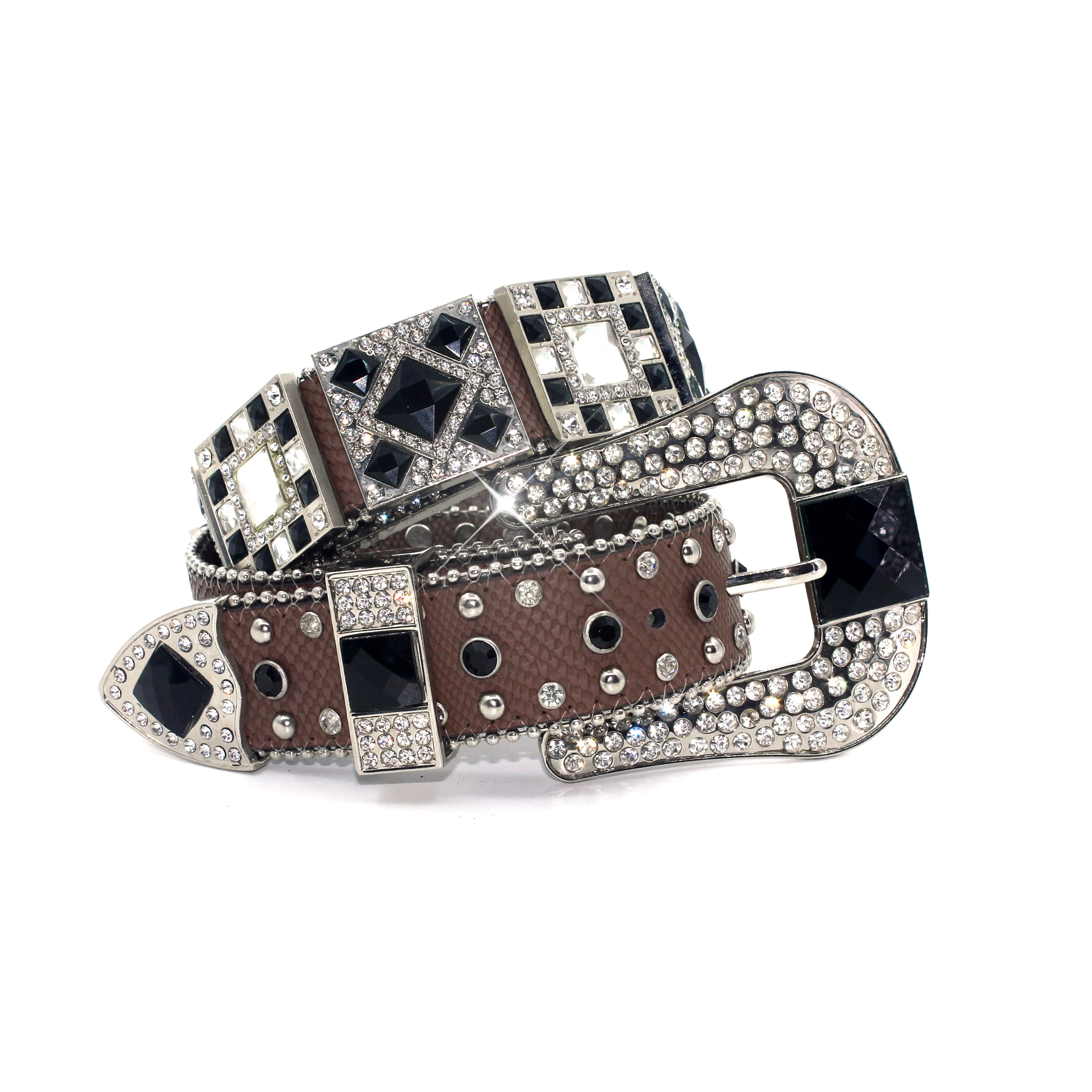 Customized Belt Western Crystal Rhinestone Belt Designer 