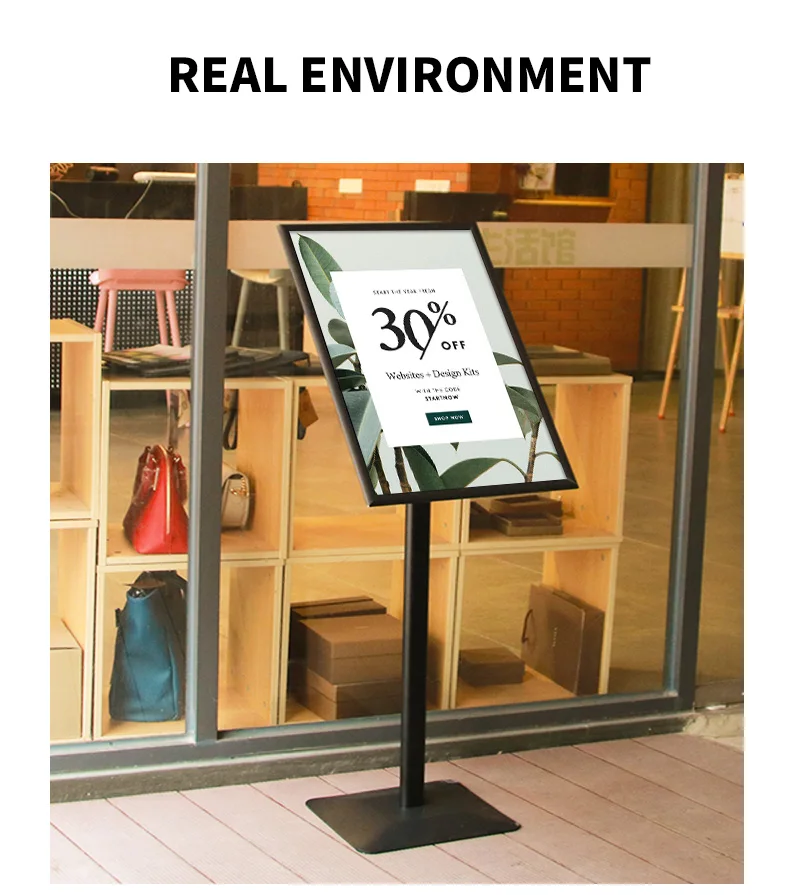 Wholesale high quality adjustable a2 a3 narrow side paper holder poster display stand